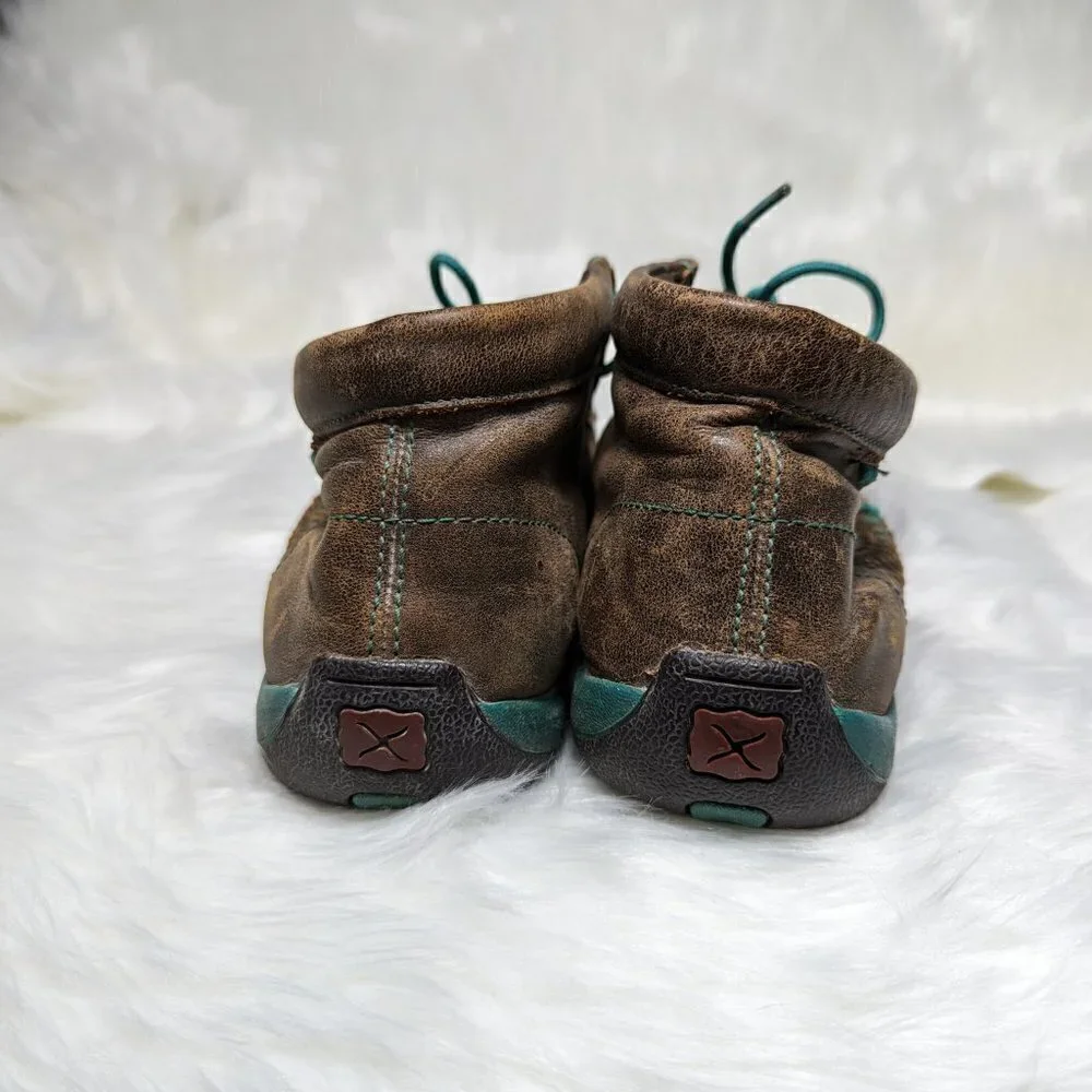 Twisted X woman's Handcrafted Cowgirl Lace-up Chukka Brown color Size 10 M - Picture 8 of 13